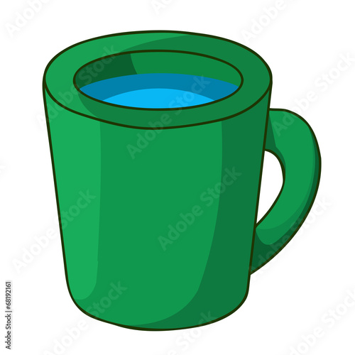 cup with water isolated illustration