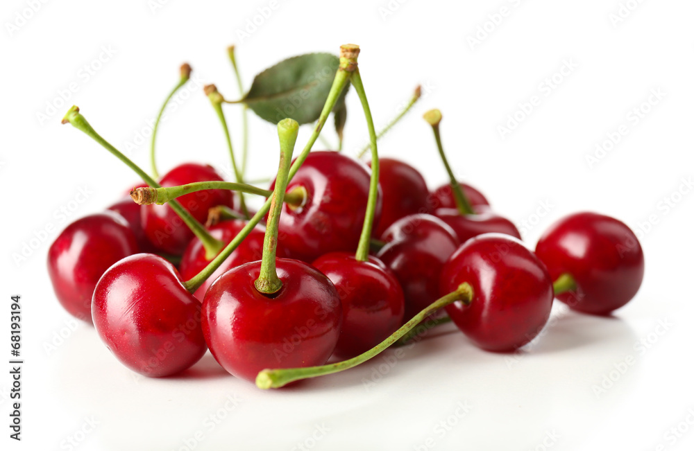 Sweet cherries isolated on white Sweet cherries isolated on white