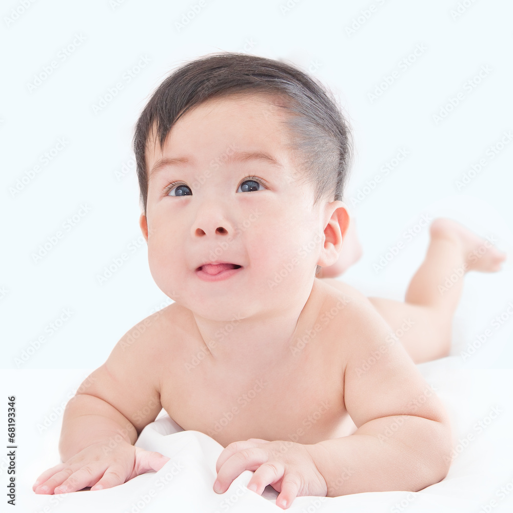 happy baby boy against white background happy baby boy against white background