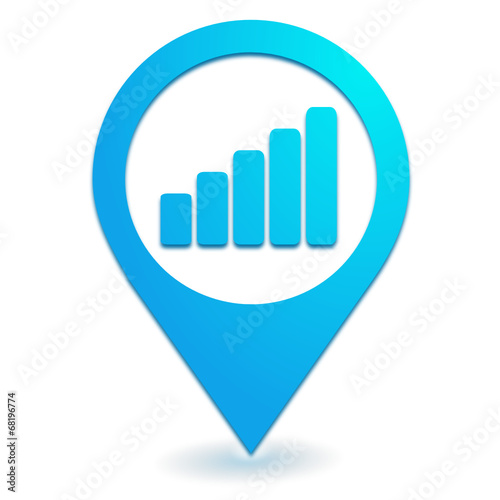 réseau sur symbole localisation bleu