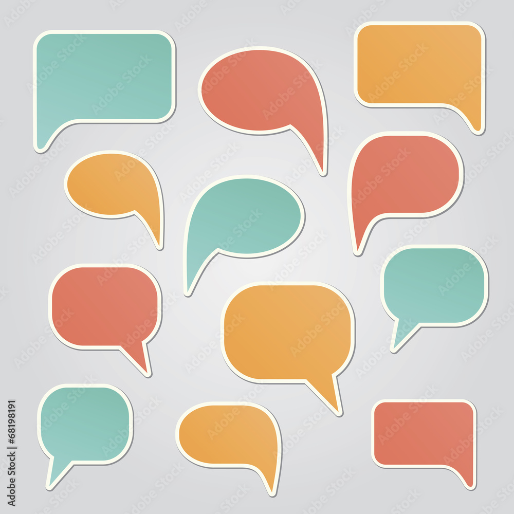 Set of colorful speech bubbles Set of colorful speech bubbles