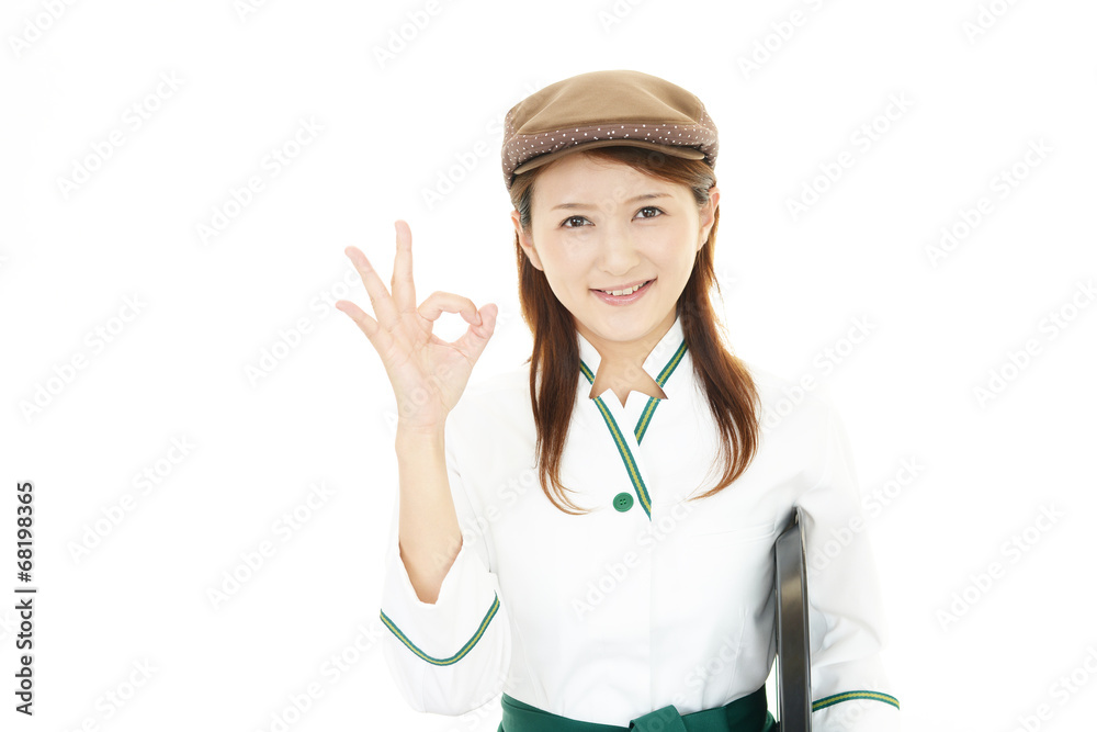 笑顔のウェイトレス 笑顔のウェイトレス