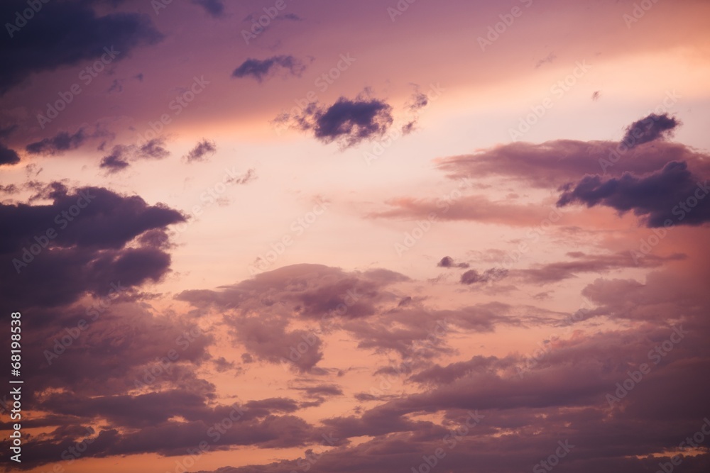 Fototapeta premium Pinky Sunset Sky Background