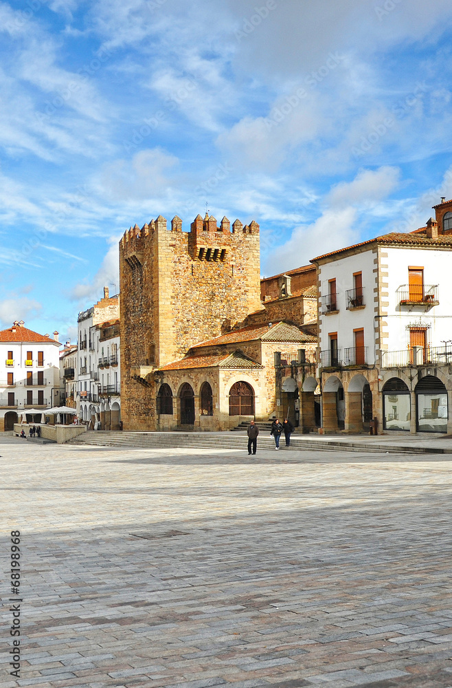 Main Square, Bujaco Tower, Cáceres, Spain