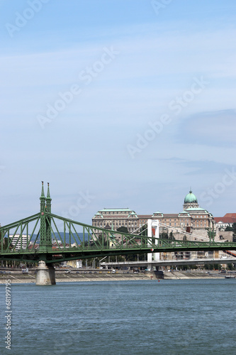 Budapest Liberty bridge on Danube river