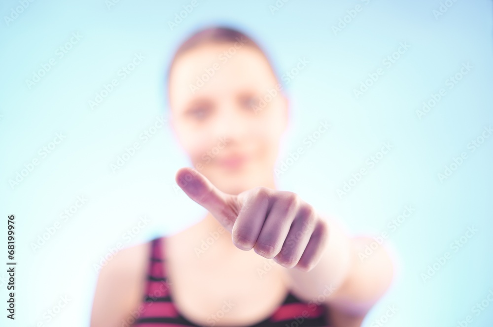 Teen girl showing like Teen girl showing like