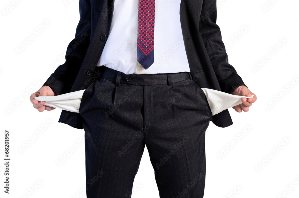 Isolated young business man Isolated young business man