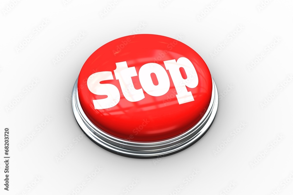 Stop on digitally generated red push button Stop on digitally generated red push button