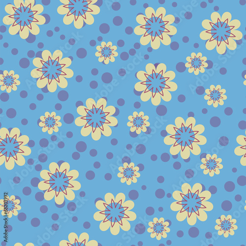 Floral pattern in blue color