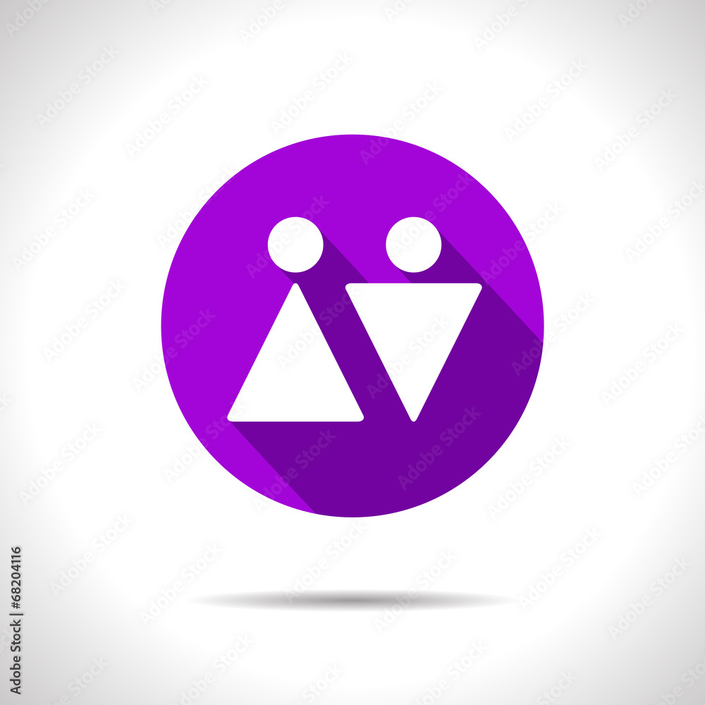 Vector heterosexual couple icon. Eps10 Vector heterosexual couple icon. Eps10
