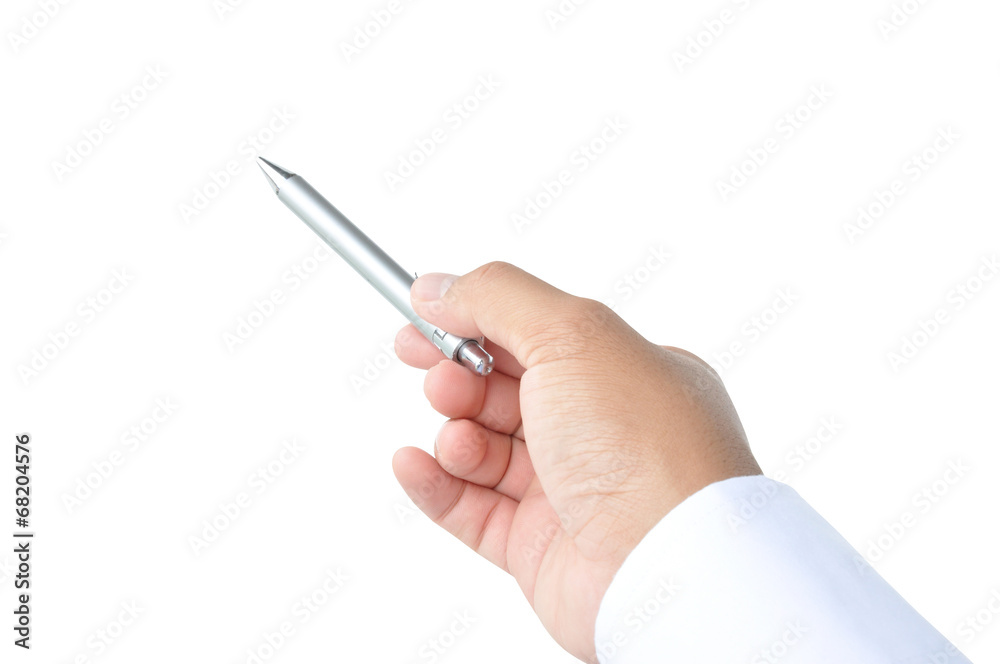 Hand giving a pen Hand giving a pen