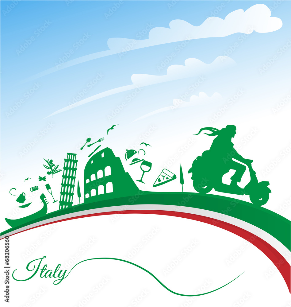 Fototapeta premium Italian holidays background