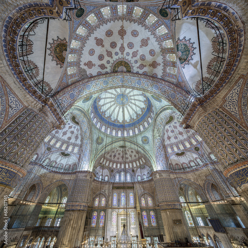 Photography Internal view of Blue Mosque, Sultanahmet, Istanbul