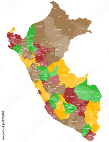 Karte von Peru photo