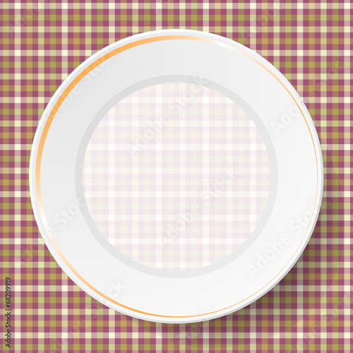 Image dishes on a napkin