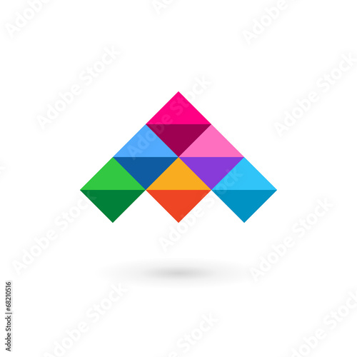 Letter A mosaic logo design template elements. Free Download Letter A mosaic logo design template elements. - GFXLoad