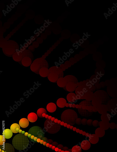 abstract vector illustration of a helical DNA