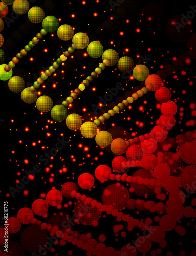 abstract vector illustration of a helical DNA