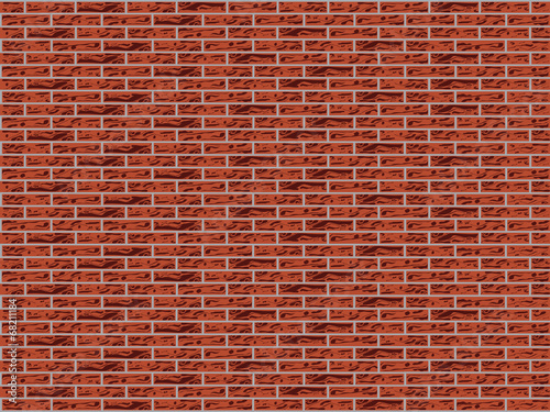 Illustration of red brick wall
