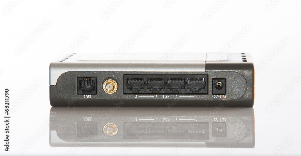 Wireless router isolated on white background Wireless router isolated on white background