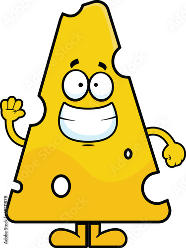 Cartoon Swiss Cheese Waving