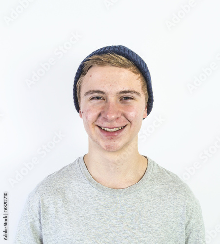 Portrait of a positive boy looking at camera