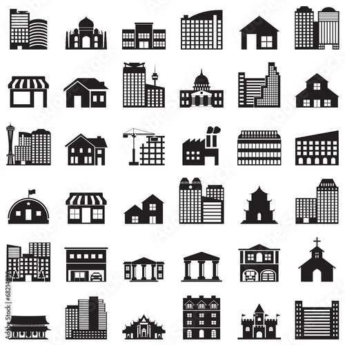 building icons set