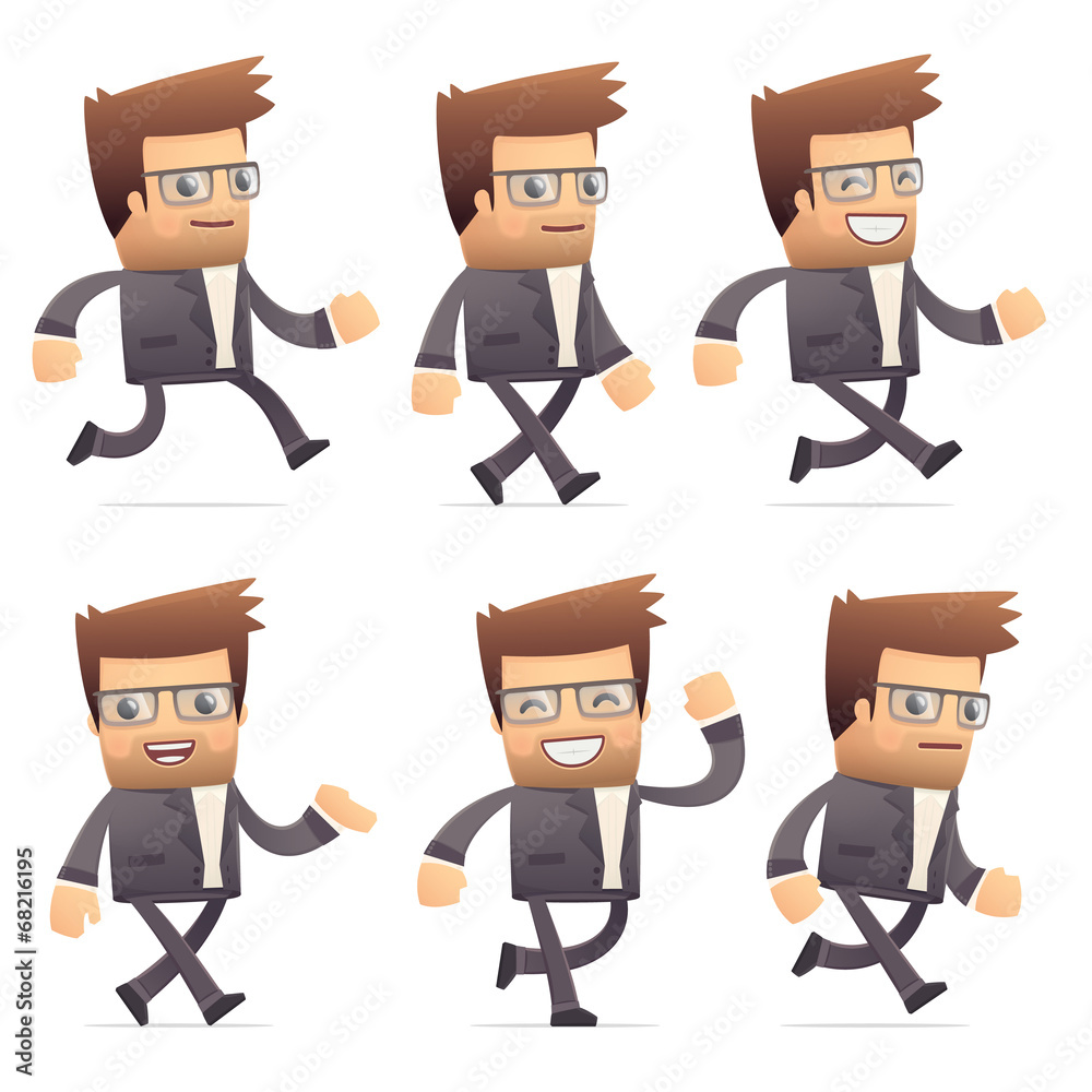 set of director character in different poses set of director character in different poses