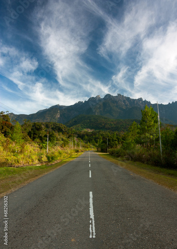 Road leading to Mt Kinabalu, Sabah, Malaysia, Borneo