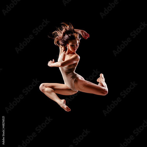 Canvas Print jumping ballerina