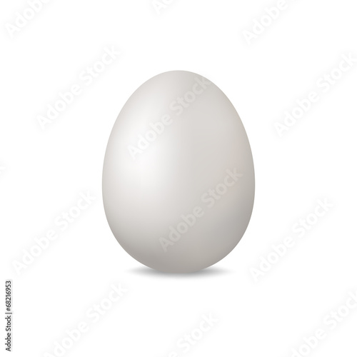 Lightt egg on a white background