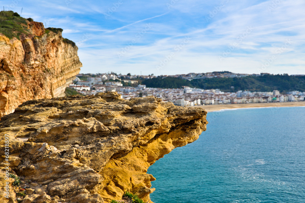 Nazare, Portugal. View from the Cliff Above