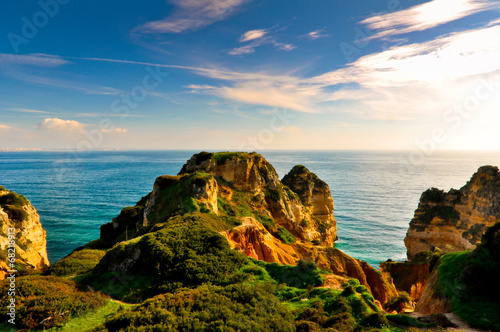 Rocks and Cliffs along the Coast of Lagos, Algarve