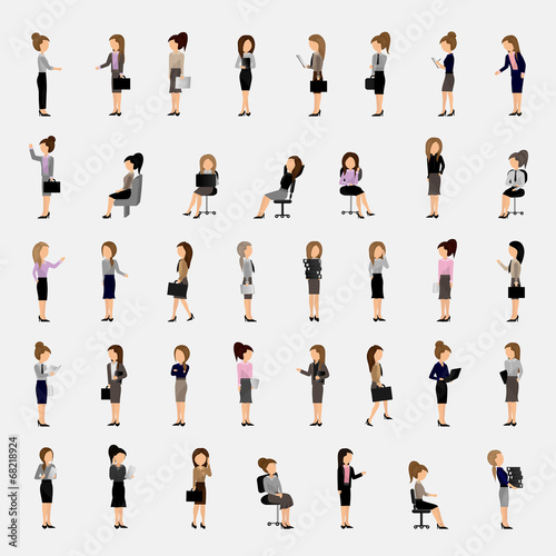 Business Women - Isolated On White Background