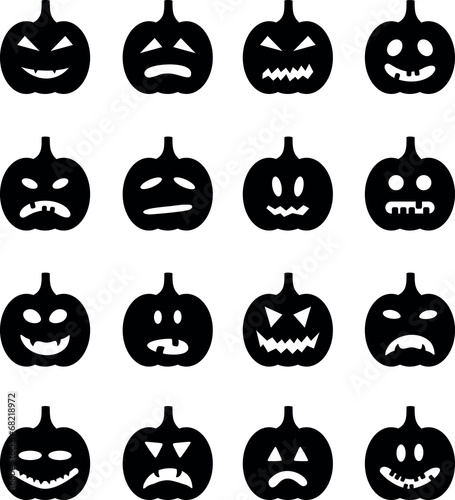 Set pumpkins for Halloween