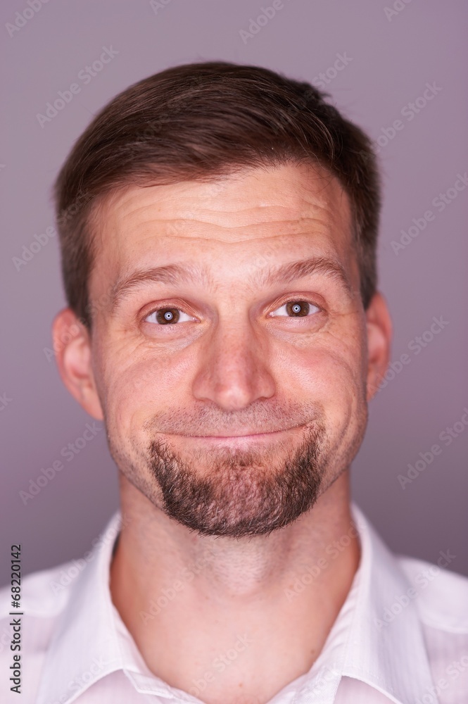 Man expresses different emotions Man expresses different emotions
