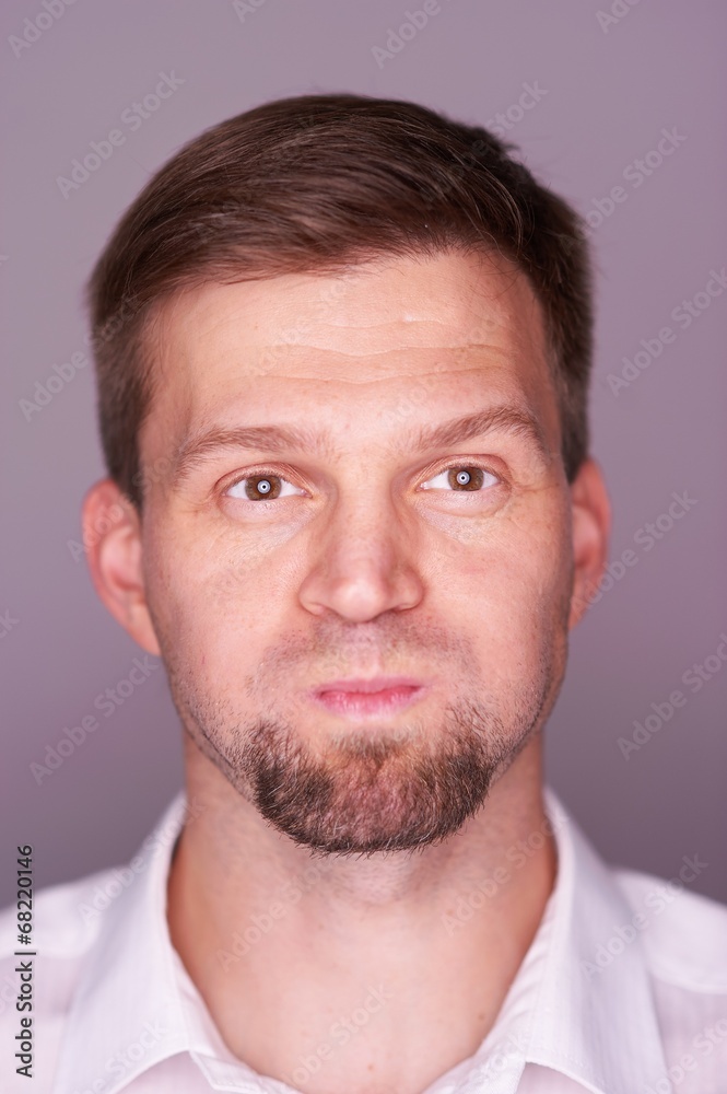 Obraz premium Man expresses different emotions