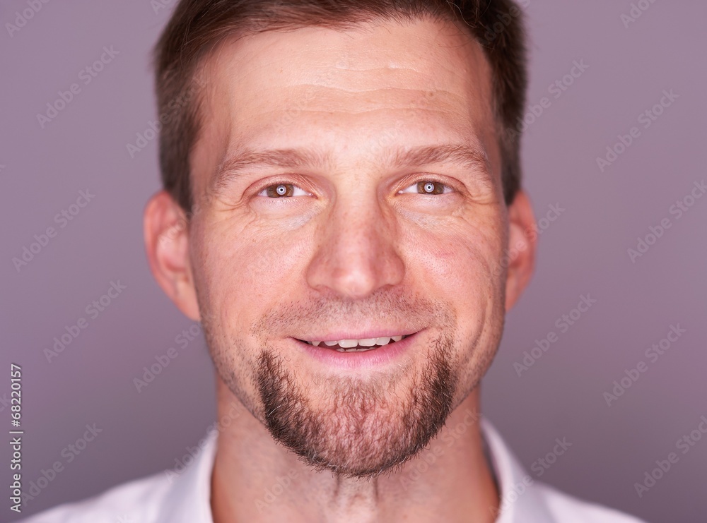 Man expresses different emotions