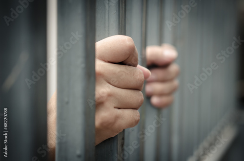 Bilde på lerret Hand in jail
