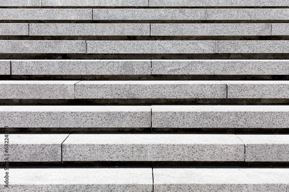 detail of gray granite stairs