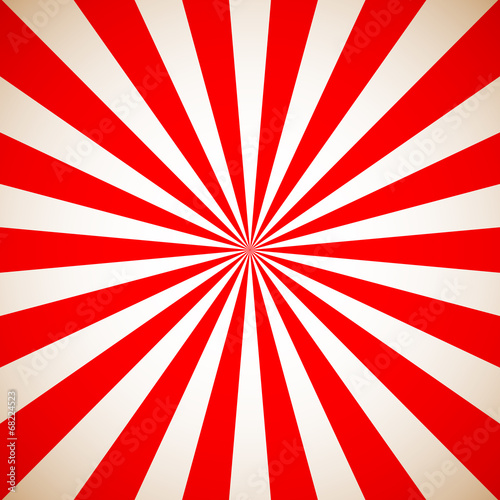 Sunburst Retro Red Pattern. Vector illustration