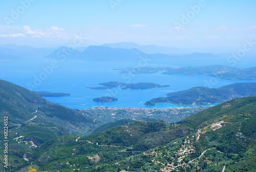 View on an island coast from a high mountain © grondetphoto