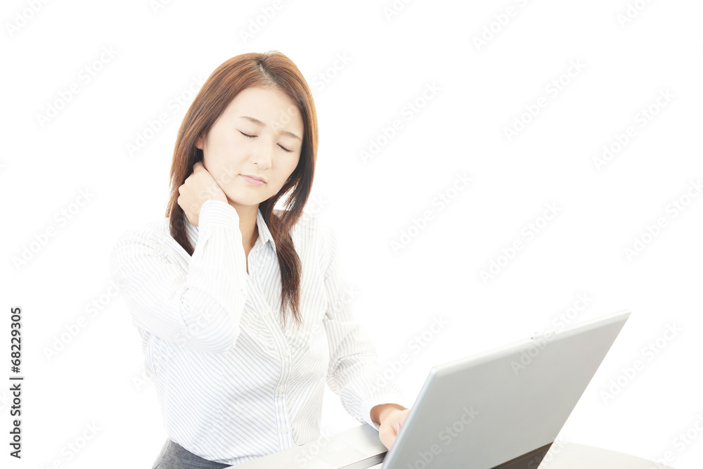 疲れた表情のOL 疲れた表情のOL