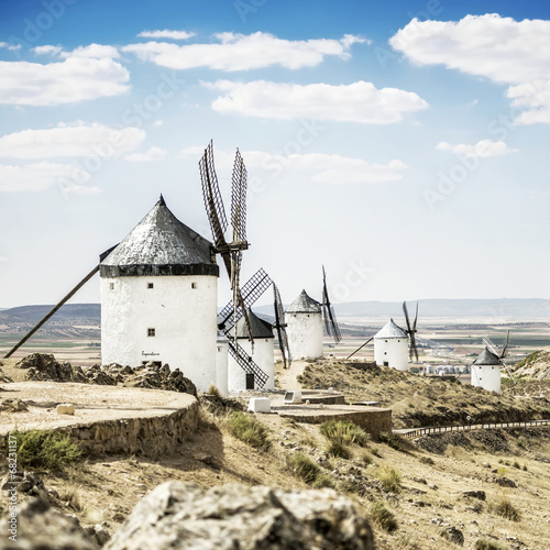 Windmills of Consuegra in Toledo province, Spain