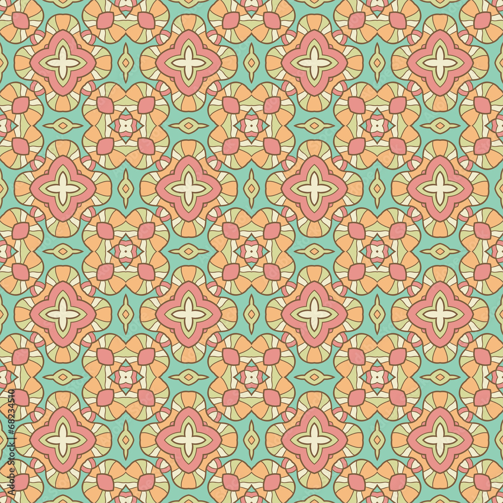 Seamless geometric mandala pattern Seamless geometric mandala pattern