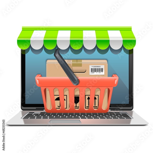 Vector Computer Shopping Concept