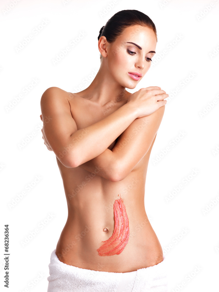 Obraz premium Beautiful body with scrub