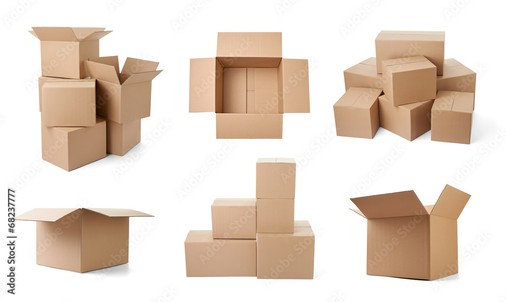 cardboard box package moving transportation delivery