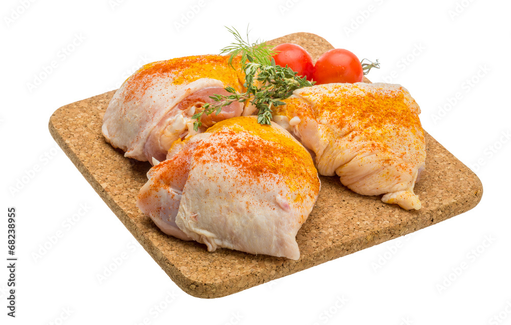 Raw chicken thigh