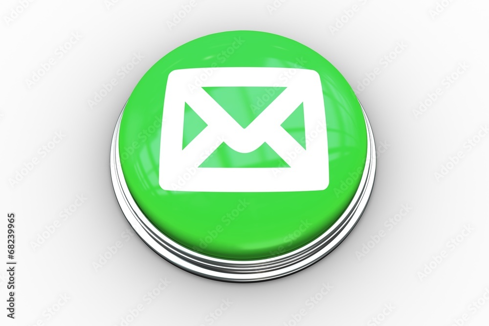 Composite image of envelope graphic on button Composite image of envelope graphic on button